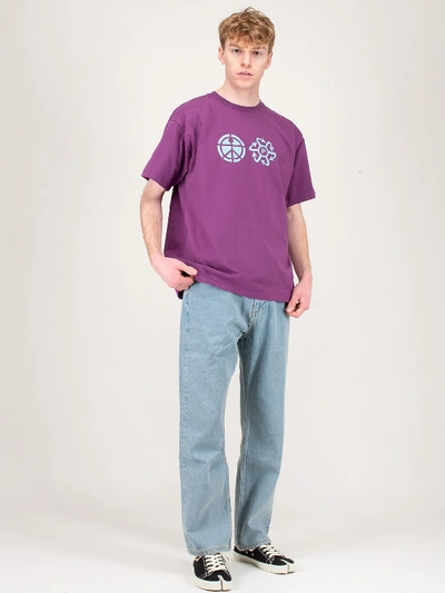 Rassvet Graphic Print Boxy Fit T-shirt In Pink & Purple