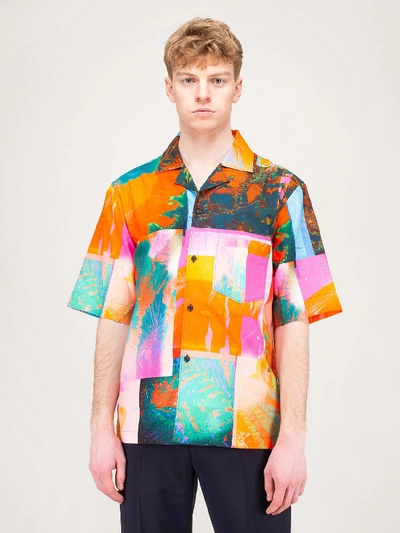 Shop Acne Studios Simon Plant Print Shirt In Mixed