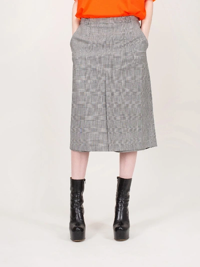Shop Vetements Trouser Skirt Check Grey