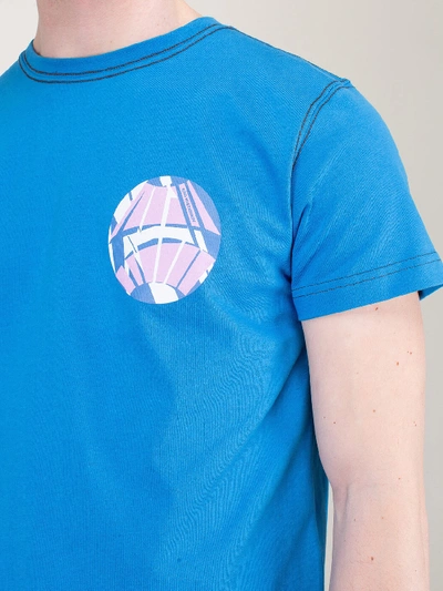 Shop Kiko Kostadinov Tulcea Graphic T-shirt In Blue