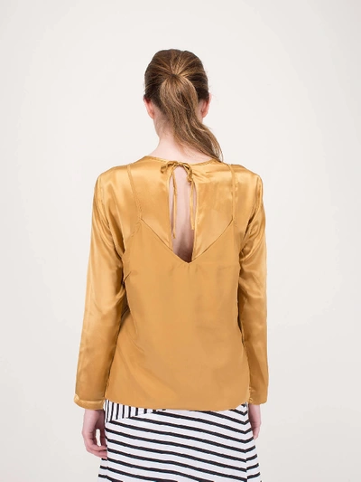 Shop Marques' Almeida Twisted Top Satin Gold In Other