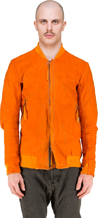 Shop Boris Bidjan Saberi Horseskin Jacket Orange In Yellow & Orange