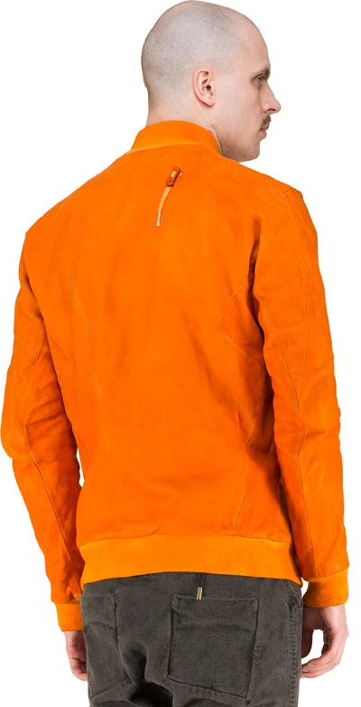 Shop Boris Bidjan Saberi Horseskin Jacket Orange In Yellow & Orange