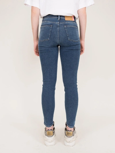 Shop Acne Studios Peg Skinny Jeans Mid Blue