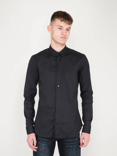 Shop Xacus Business Tailor Fit Slim Fit Shirt Black