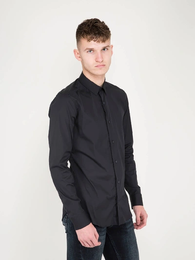 Shop Xacus Business Tailor Fit Slim Fit Shirt Black