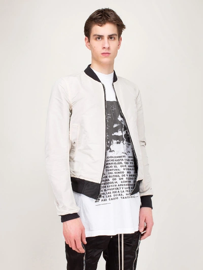 Shop Rick Owens Woven Bomber Jacket In Mixed