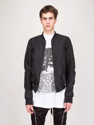 Shop Rick Owens Woven Bomber Jacket In Mixed