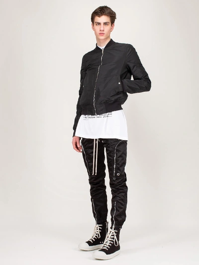 Shop Rick Owens Woven Bomber Jacket In Mixed