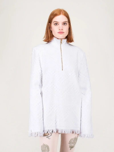 Shop Marine Serre Thick Towel Sweater In White