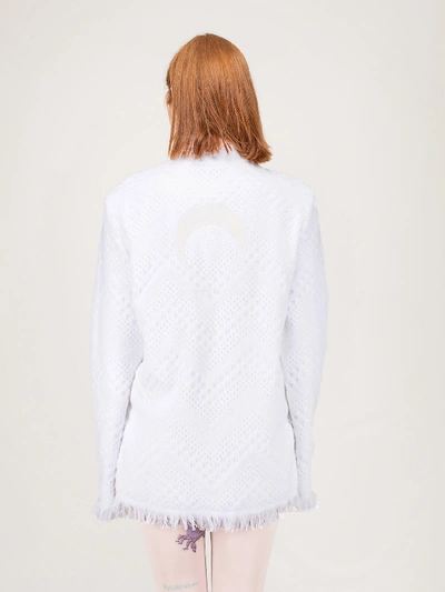 Shop Marine Serre Thick Towel Sweater In White