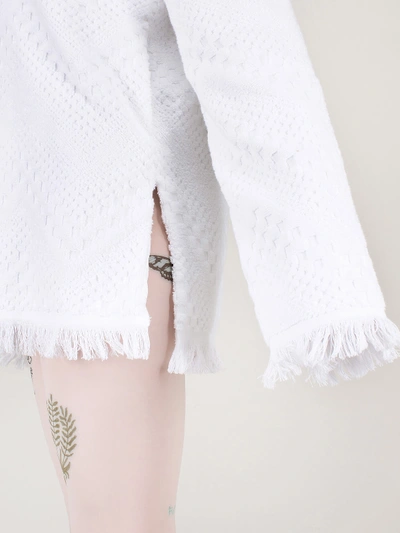 Shop Marine Serre Thick Towel Sweater In White