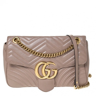 Pre-owned Gucci Marmont Leather Handbag