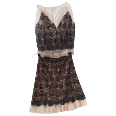 Pre-owned Chanel Pink Lace Dress