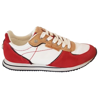 Pre-owned Calvin Klein Red Leather Trainers