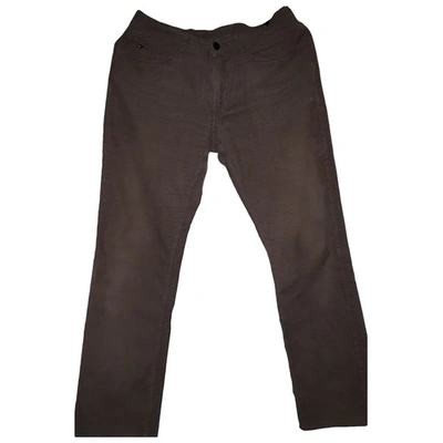 Pre-owned Tommy Hilfiger Velvet Trousers In Brown