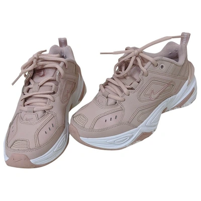Pre-owned Nike M2k Tekno Pink Leather Trainers