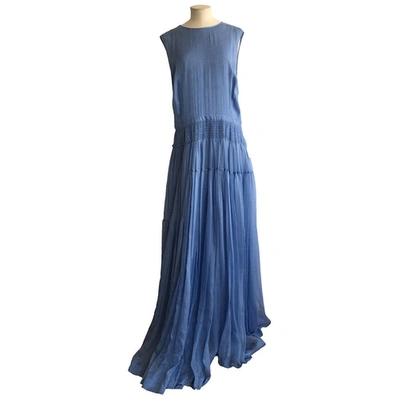 Pre-owned Rochas Blue Silk Dress