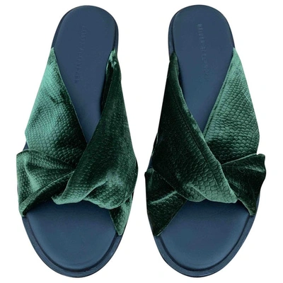 Pre-owned Haider Ackermann Green Velvet Sandals