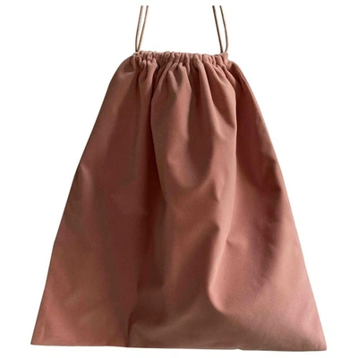 Pre-owned Orseund Iris Pink Velvet Clutch Bag