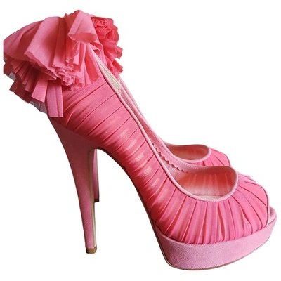 Pre-owned Elisabetta Franchi Heels In Pink