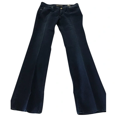 Pre-owned M.i.h. Jeans Navy Cotton - Elasthane Jeans