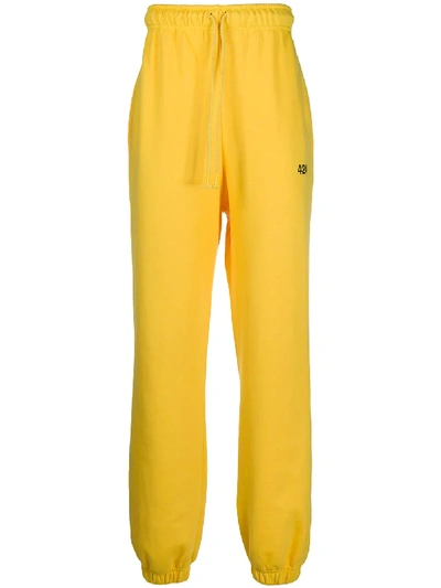 Shop 424 Elasticated Track Trousers In Yellow