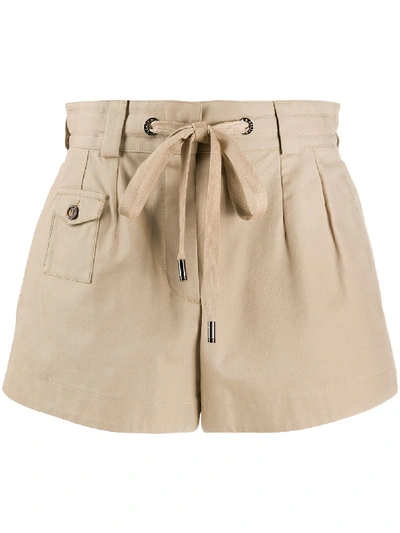 Shop Dolce & Gabbana High-waisted Shorts In Neutrals