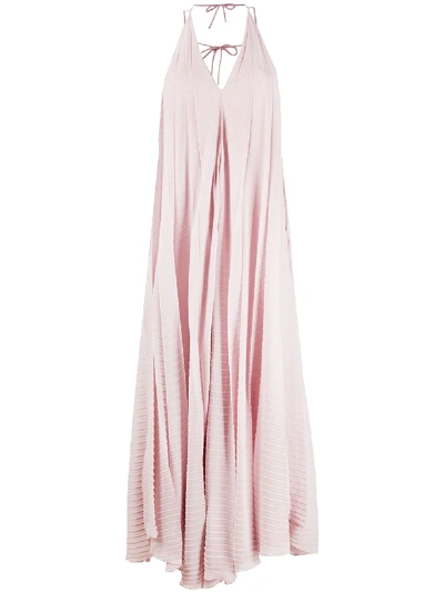 Shop Roland Mouret Two-tone Pleated Dress In Pink