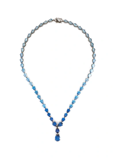 Shop Anabela Chan Aqua Nova' Gemstone Necklace In Blue