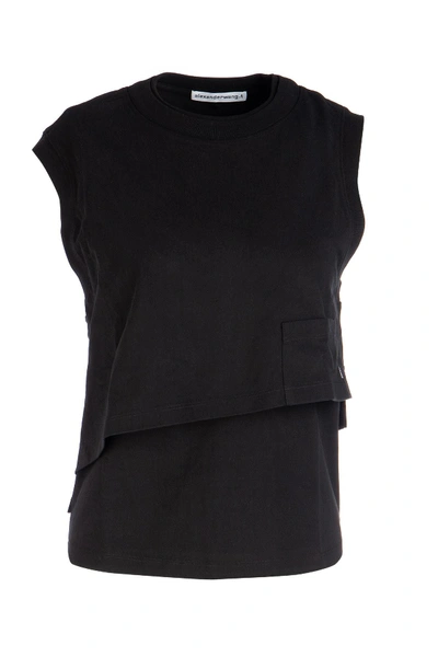 Shop Alexander Wang T T By Alexander Wang Layered Sleeveless Top In Black