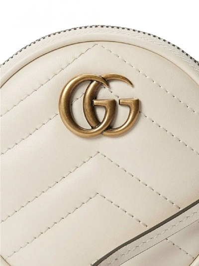 Shop Gucci Gg Marmont Leather Mini Bag In White