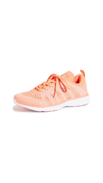 Shop Apl Athletic Propulsion Labs Techloom Pro Sneakers In Laser Red/morning Mist/white