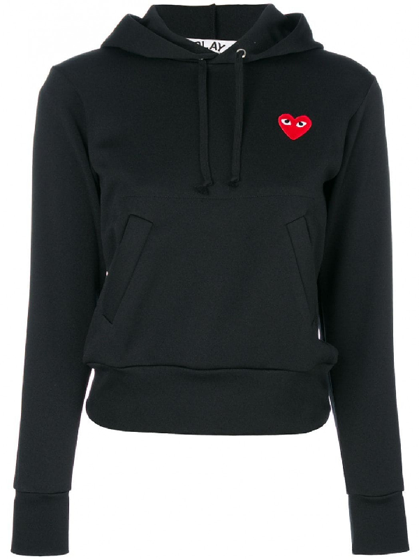 cdg play black hoodie