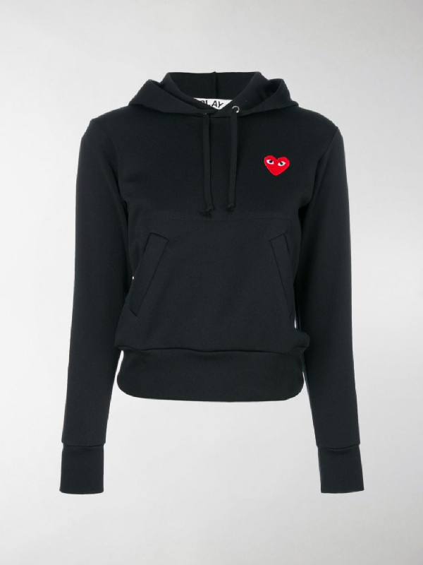 cdg black heart hoodie