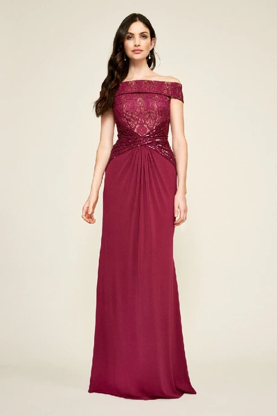 Shop Tadashi Shoji Aurelia Jersey Gown