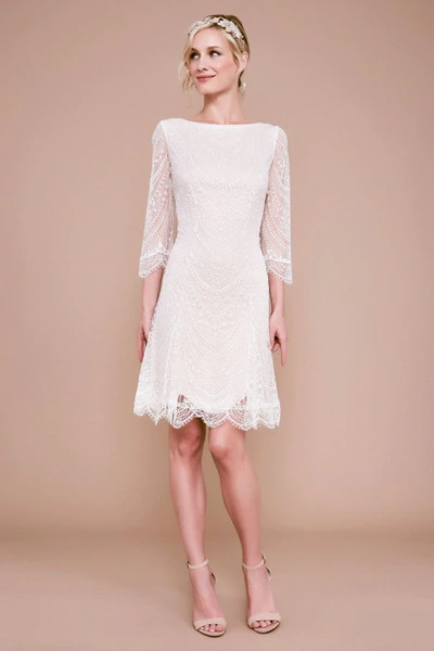 Shop Tadashi Shoji Matilda Long-sleeve Embroidered Dress