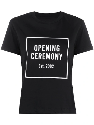 Shop Opening Ceremony Box Logo Slim-fit T-shirt In Black