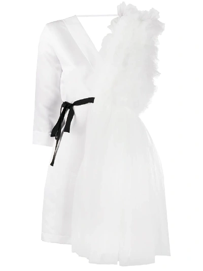 Shop Alchemy Ruffled Trim Dress In White
