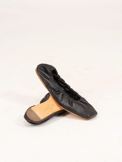 Shop Ganni Foldable Ballerina Black