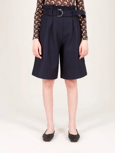 Shop Ganni Shorts Sky Captain In Blue