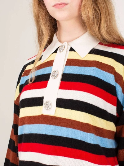 Shop Ganni Cashmere Multicolor Sweater In Mixed