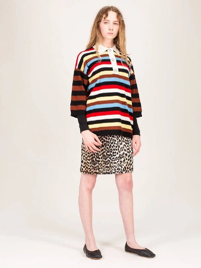 Shop Ganni Cashmere Multicolor Sweater In Mixed