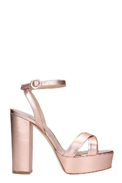 Shop The Seller Sandals In Copper Leather