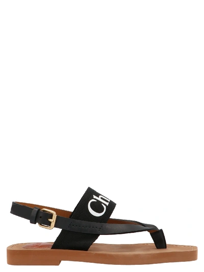Shop Chloé Woody Shoes In Black