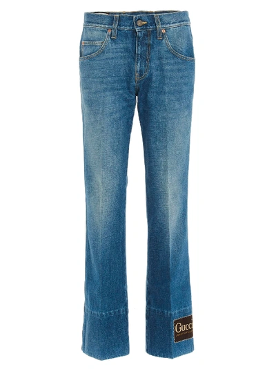 Shop Gucci Jeans In Light Blue