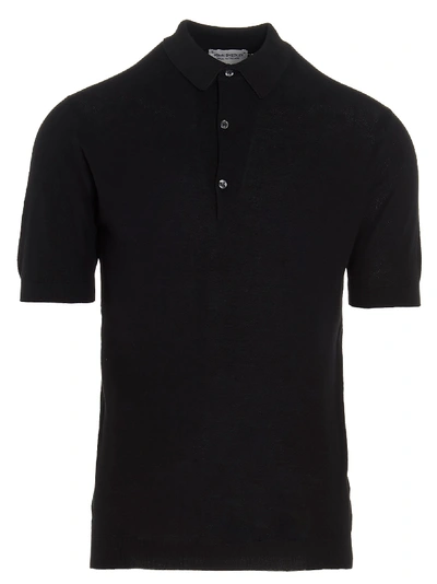 Shop John Smedley Roth Polo In Black