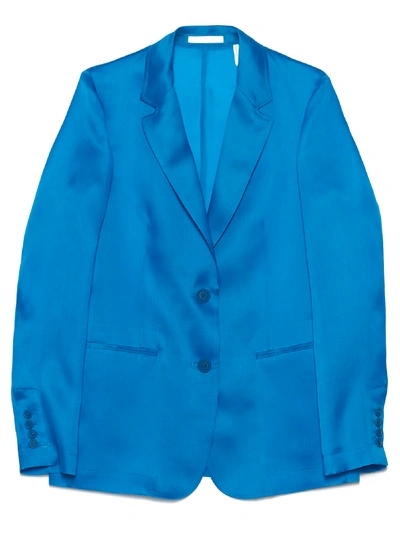 Shop Helmut Lang Blazer In Azzurro