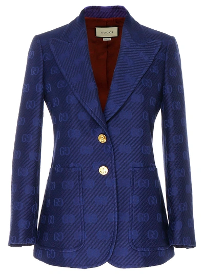 Shop Gucci Blazer In Blue