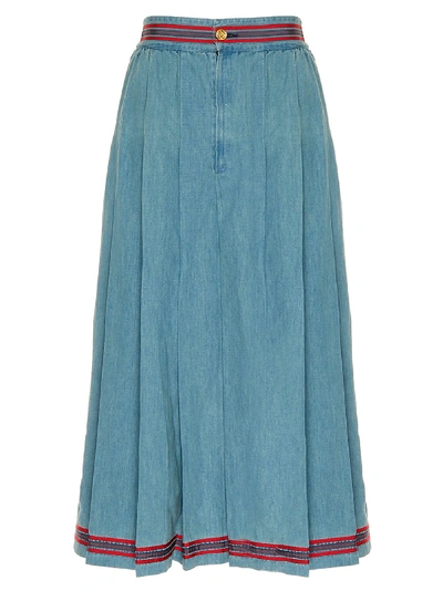 Shop Gucci Skirt In Azzurro